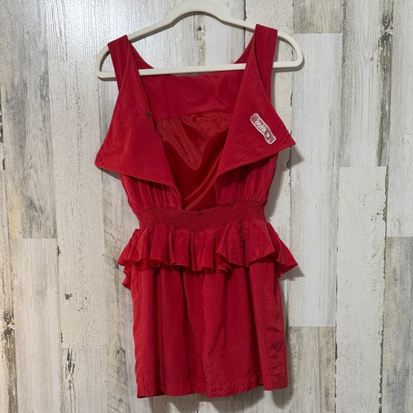 Antik Batik Red Ruffle Mini Dress - Picture 11 of 13